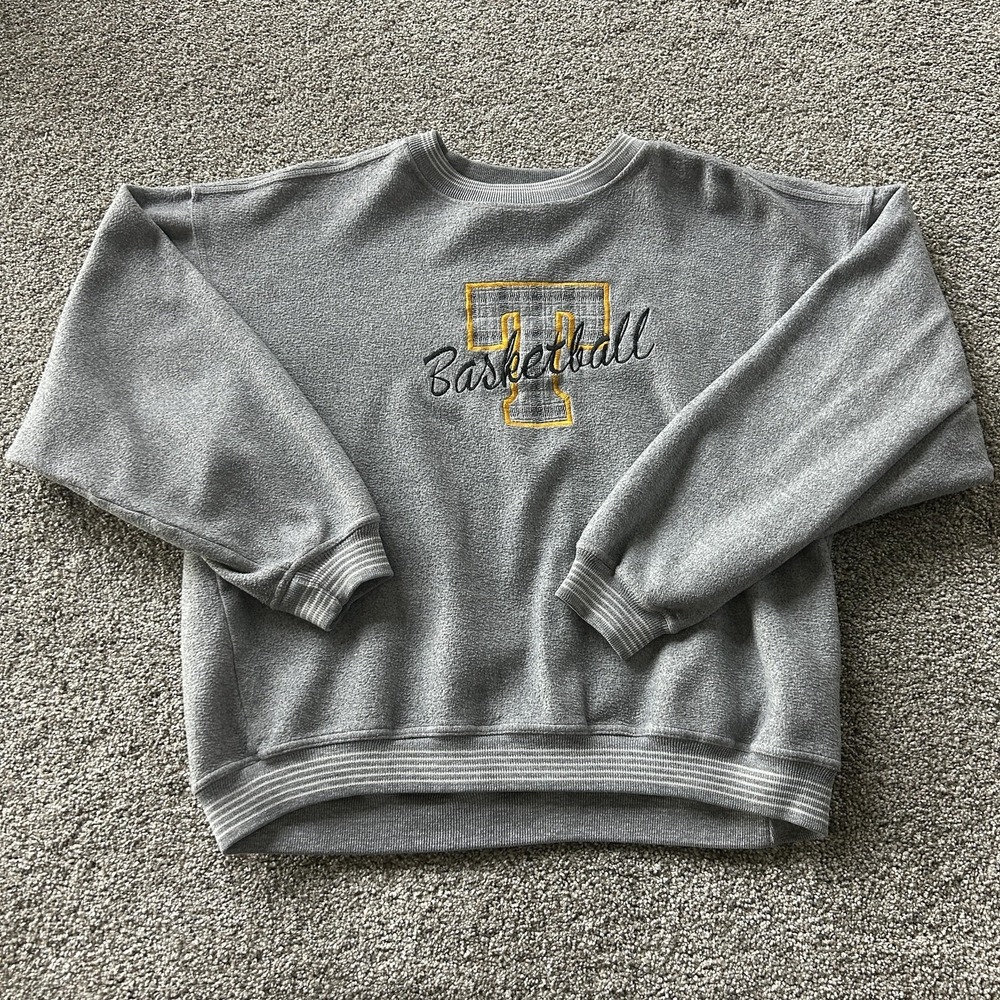 Gear For Sports Sweatshirt Mens XL Gray Fleece Tennessee Basketball Crewneck